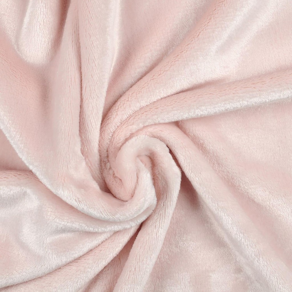 Plaid Doudou Stof Lovely Casa Polaire Doux 130x160 cm Rose Poudré