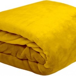 Plaid Doudou Stof Lovely Casa Polaire Doux 130x160 cm Jaune