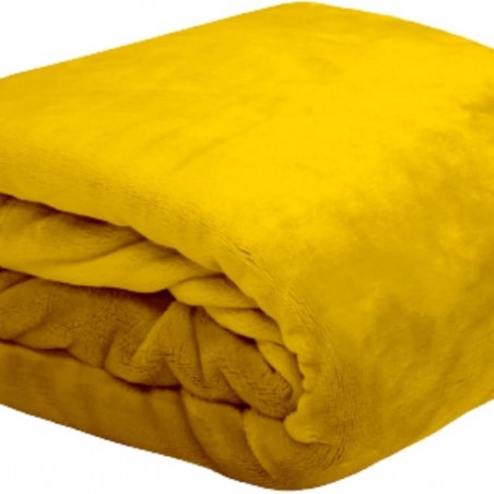 Plaid Doudou Stof Lovely Casa Polaire Doux 130x160 cm Jaune