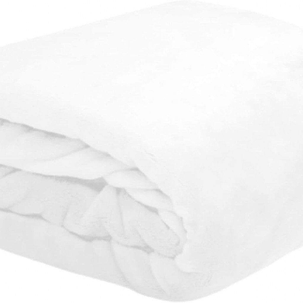 Plaid Doudou Stof Lovely Casa Polaire Doux 130x160 cm Blanc