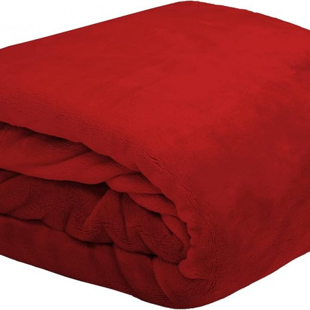 Plaid Doudou Stof Lovely Casa Polaire Doux 130x160 cm Rouge