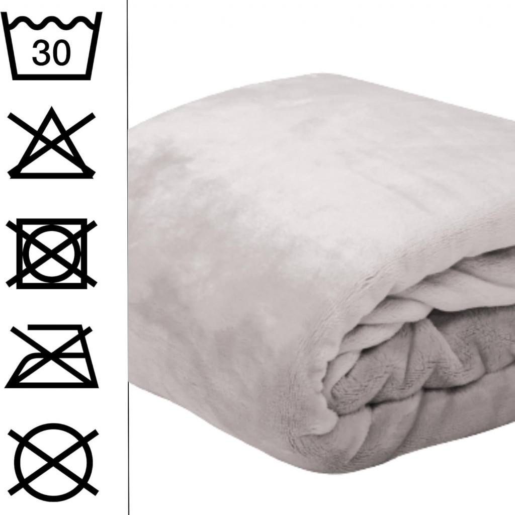 Plaid Doudou Stof Lovely Casa Polaire Doux 180x220 cm Lin