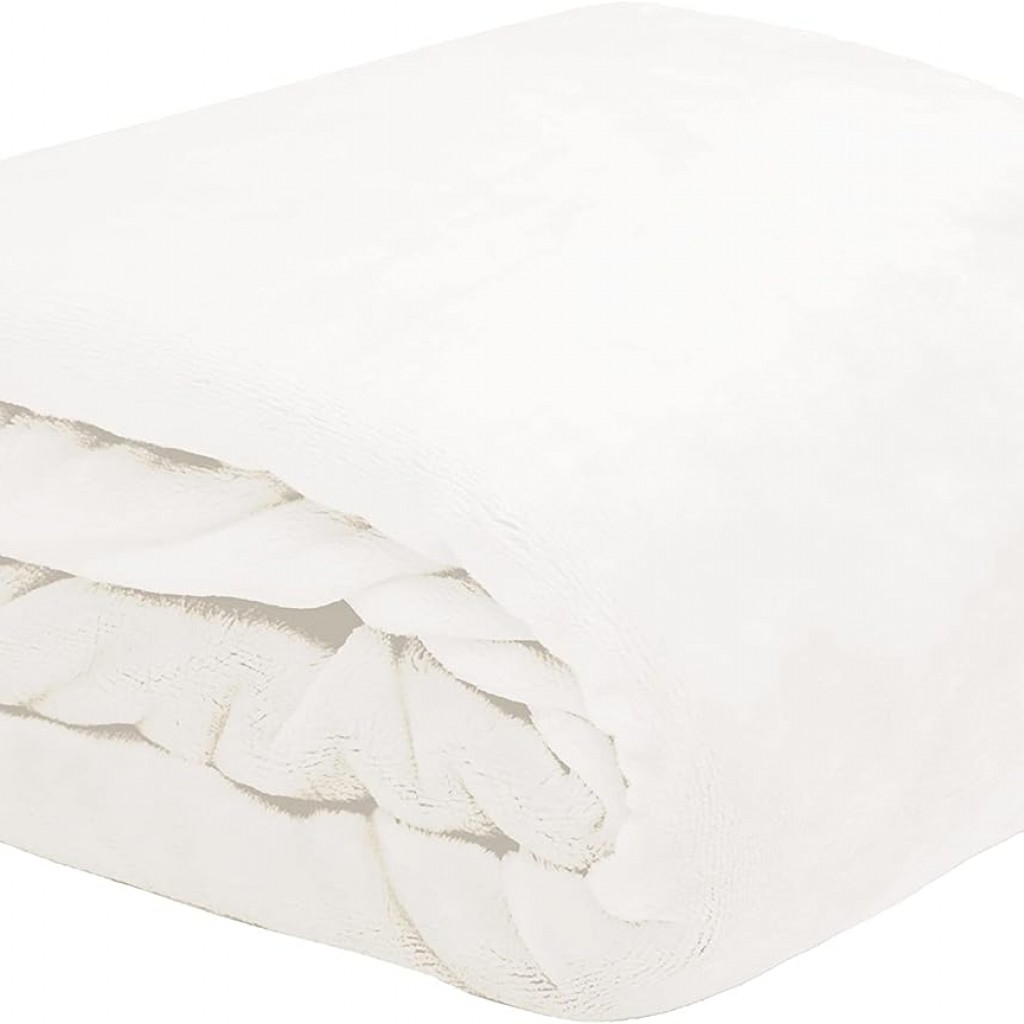 Plaid Doudou Stof Lovely Casa Polaire Doux 180x220 cm Ecru