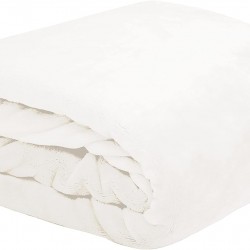 Plaid Doudou Stof Lovely Casa Polaire Doux 180x220 cm Ecru