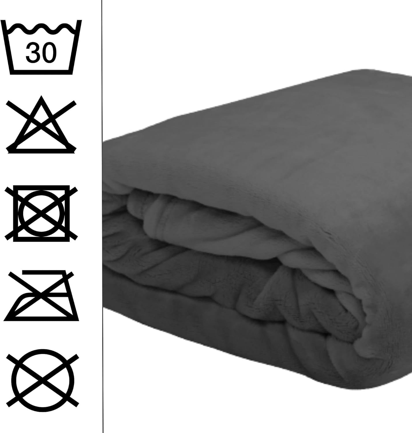 Plaid Doudou Stof Lovely Casa Polaire Doux 220x240 cm Anthracite Plaid Doudou Stof Lovely Casa Polaire Doux 220x240 cm Anthracite