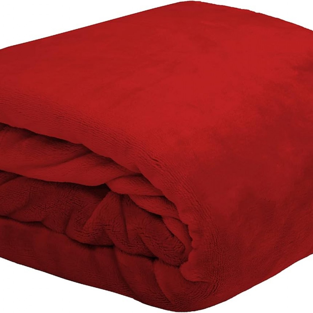 Plaid Doudou Stof Lovely Casa Polaire Doux 220x240 cm Rouge