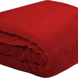 Plaid Doudou Stof Lovely Casa Polaire Doux 220x240 cm Rouge