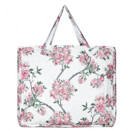 Lovely Casa Stof Couvre lit Boutis avec 2 Taies 220 x 240 cm Fleurs de Cerisiers