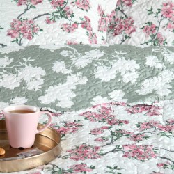 Lovely Casa Stof Couvre lit Fleurs de Cerisiers