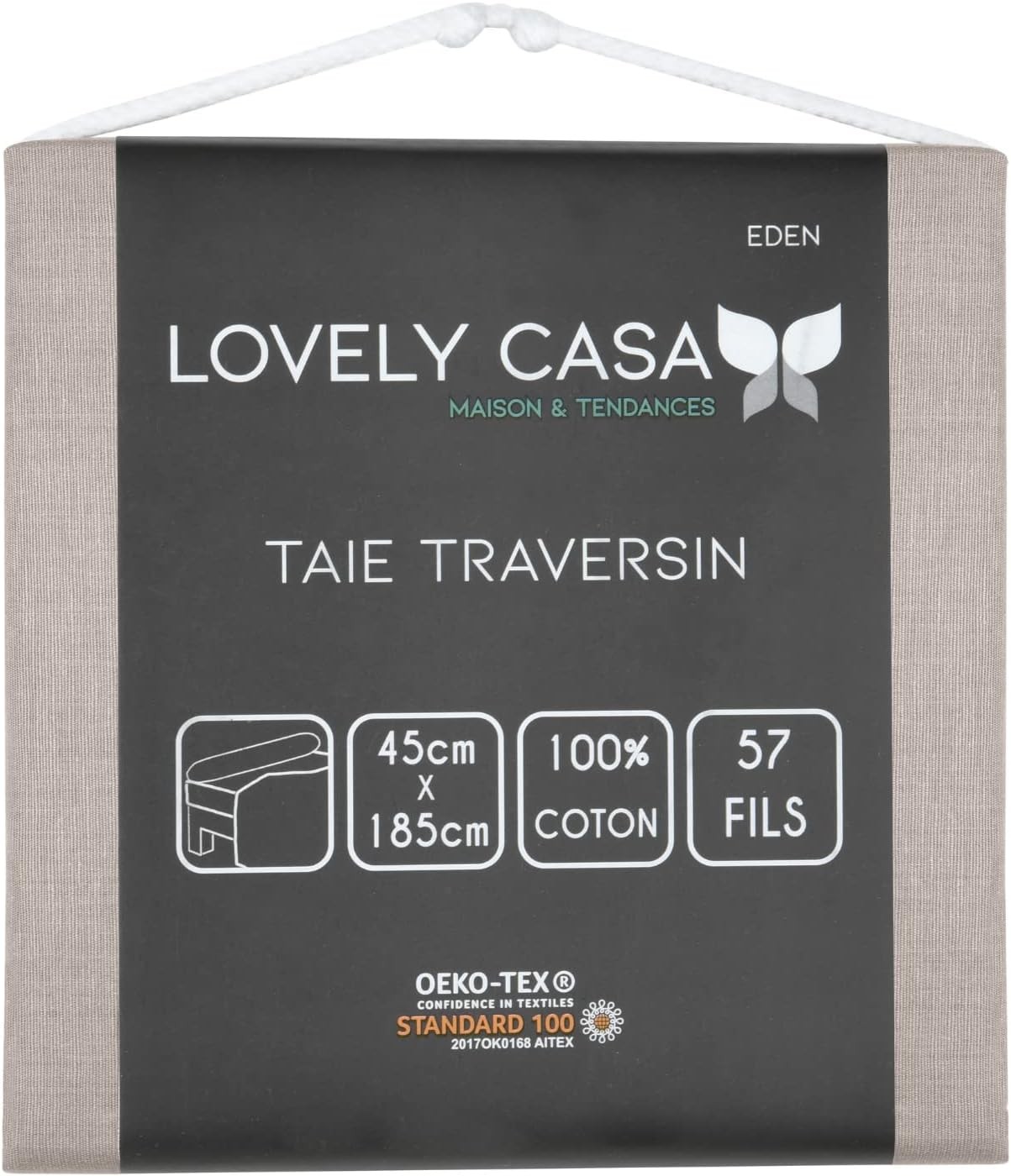 Stof - Taie de Traversin 45 x 185 cm Eden Coton Lin
