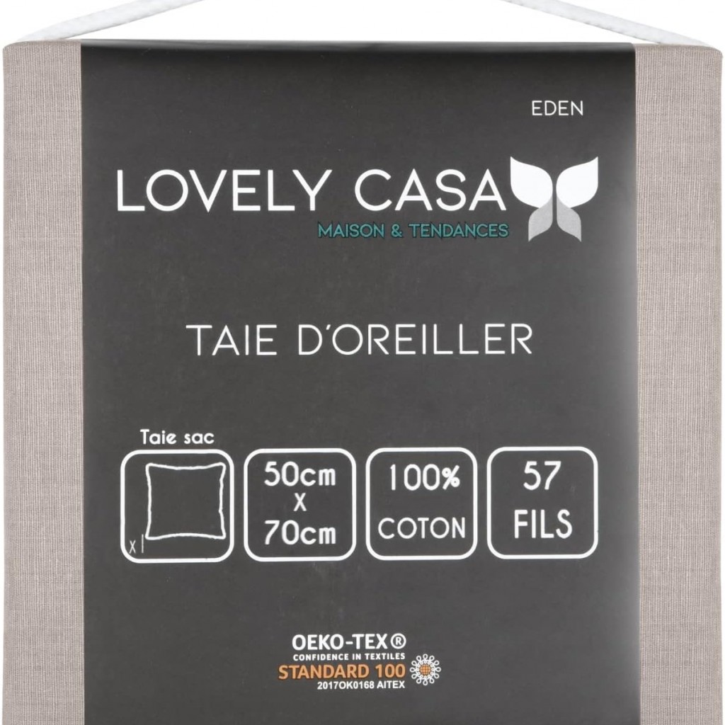 Taie d'Oreiller Sac 50x70 cm Stof Eden Coton Lin