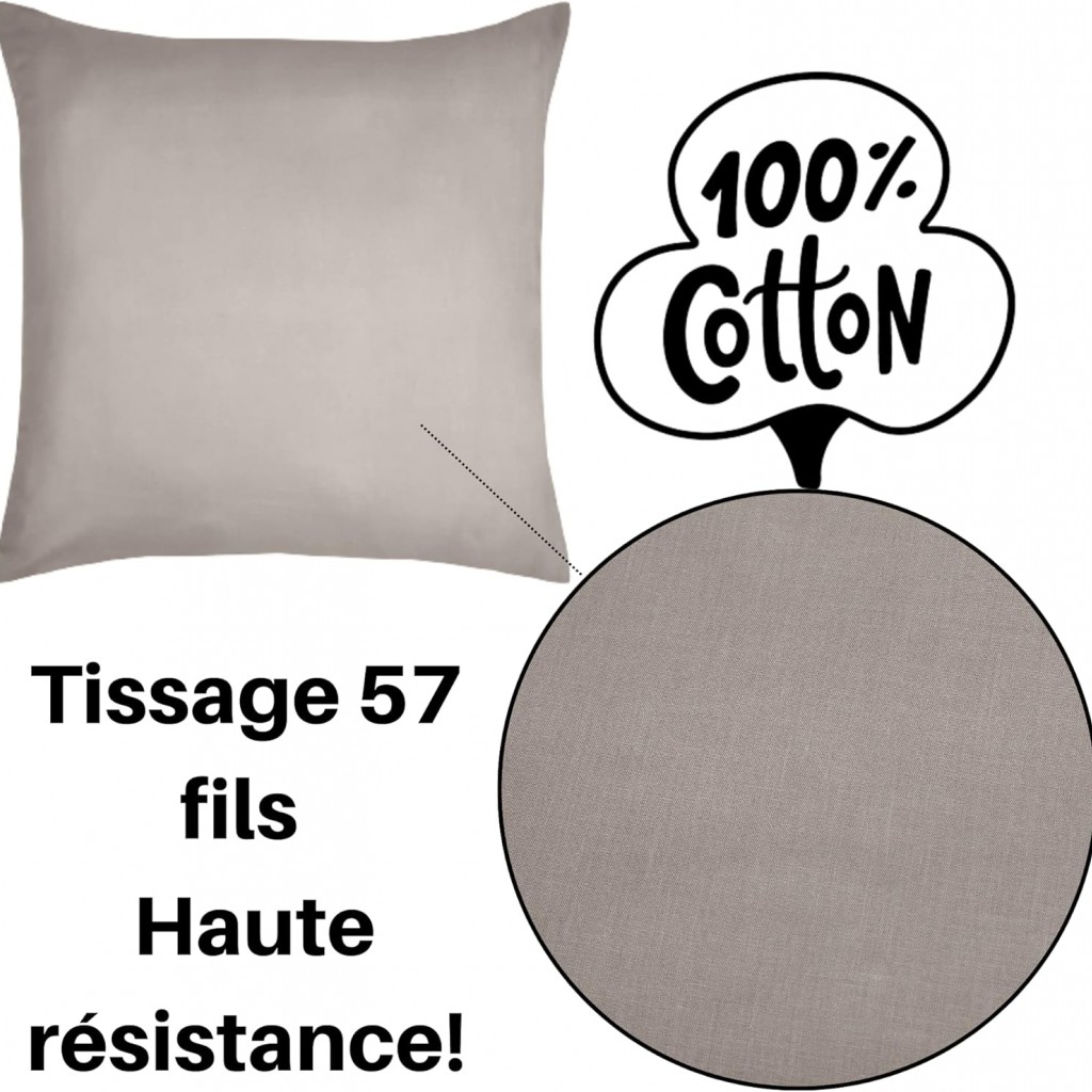Taie d'Oreiller Sac 63x63 cm Stof Eden Coton Lin