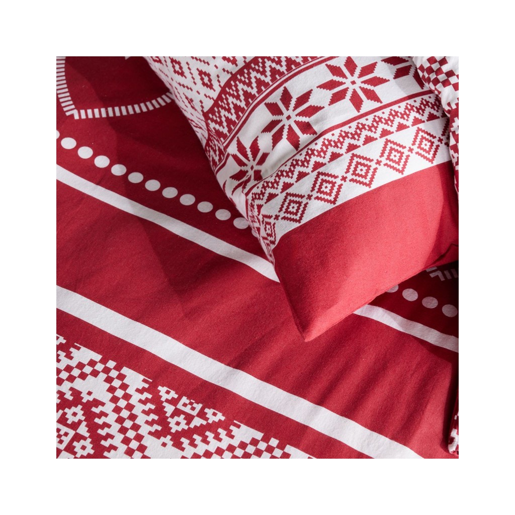 Parure Housse de Couette 260x240 cm Flanelle Today 2.21 Coeur Rouge