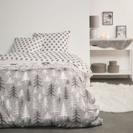Parure Housse de Couette 240x220 cm Flanelle Today 2.13 Sapin
