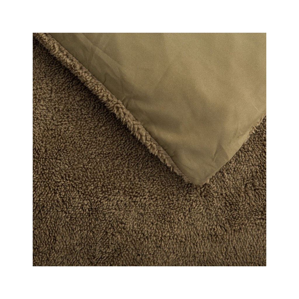 Parure Housse de Couette 240x220 Cm Today Teddy Polaire Kaki