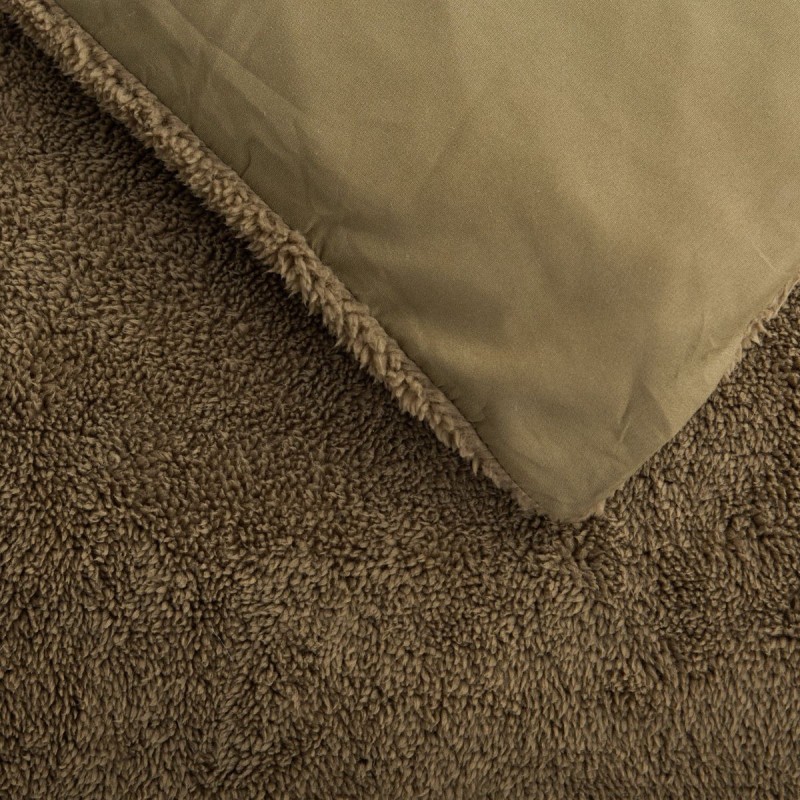 Parure Housse de Couette 240x220 Cm Today Teddy Polaire Kaki
