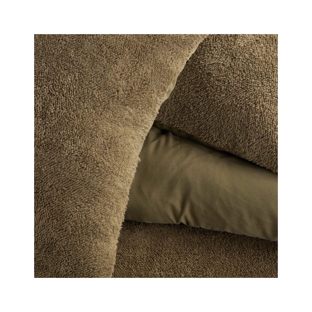 Parure Housse de Couette 240x220 Cm Today Teddy Polaire Kaki