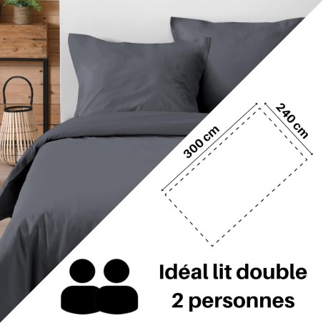 Drap Plat Stof 240 x 300 cm 57 Fils Coton