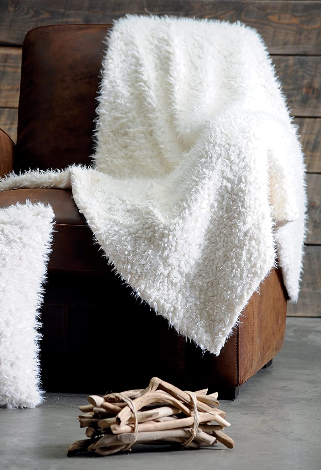 Plaid Mouton Blanc 180 x 220 cm Lovely Casa