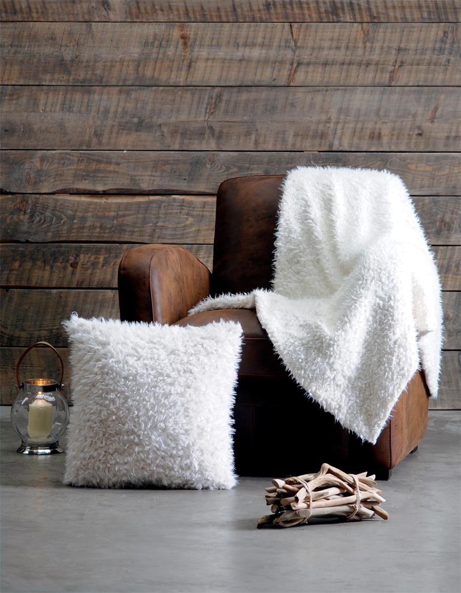 Plaid Mouton Blanc 180 x 220 cm Lovely Casa