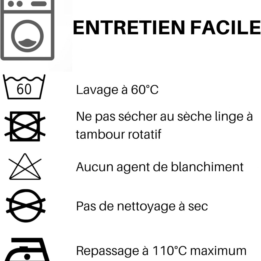 Drap Plat Stof 180 x 290 cm 57 Fils Coton Eden Blanc