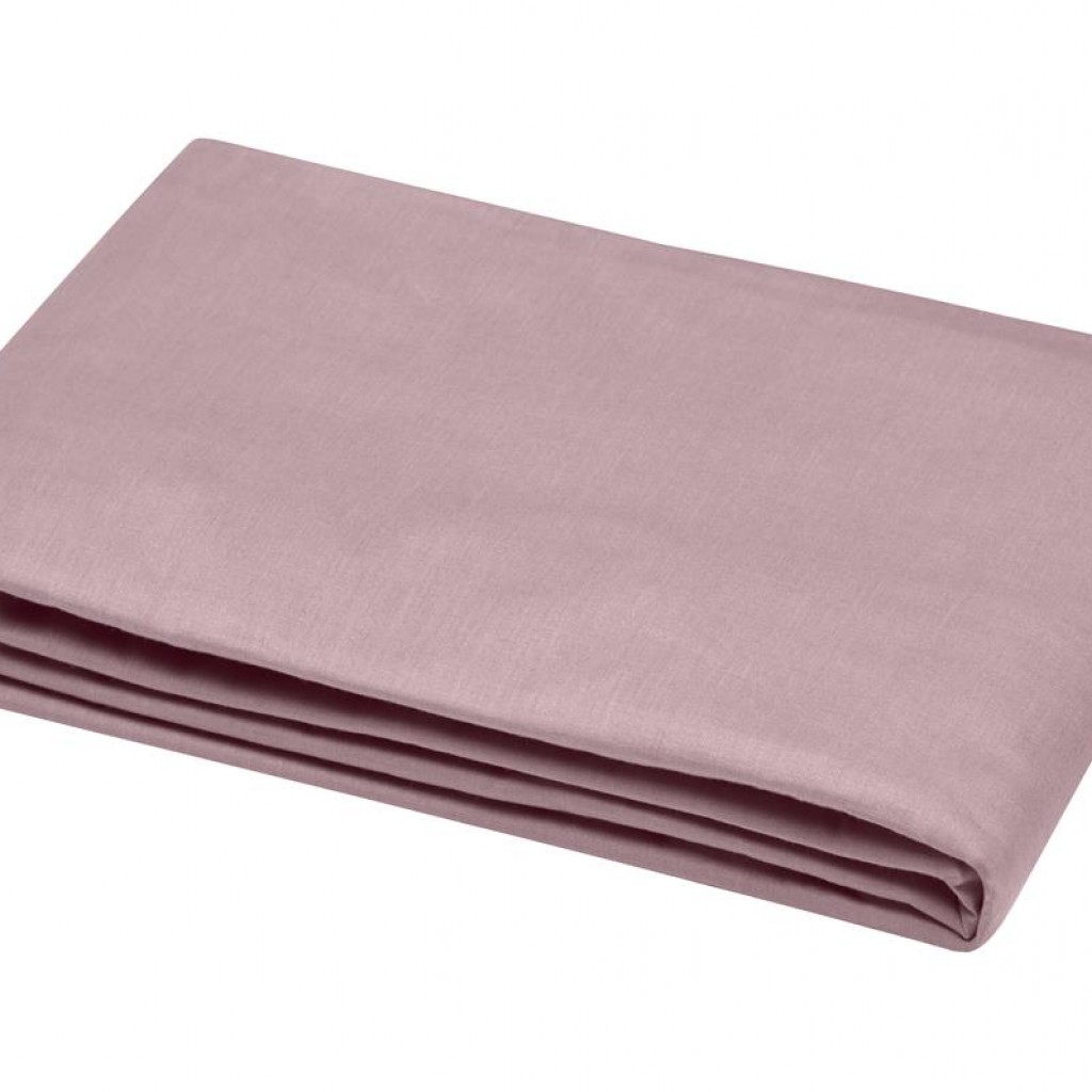 Drap Plat - Stof - 180 x 290 cm 57 Fils Coton, Eden Vieux Rose