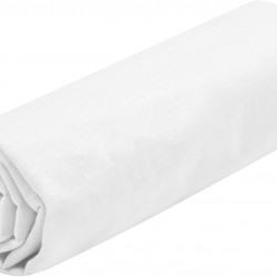 Drap Housse 90 x 190 cm bonnet 30 cm 57 Fils Coton Eden Blanc