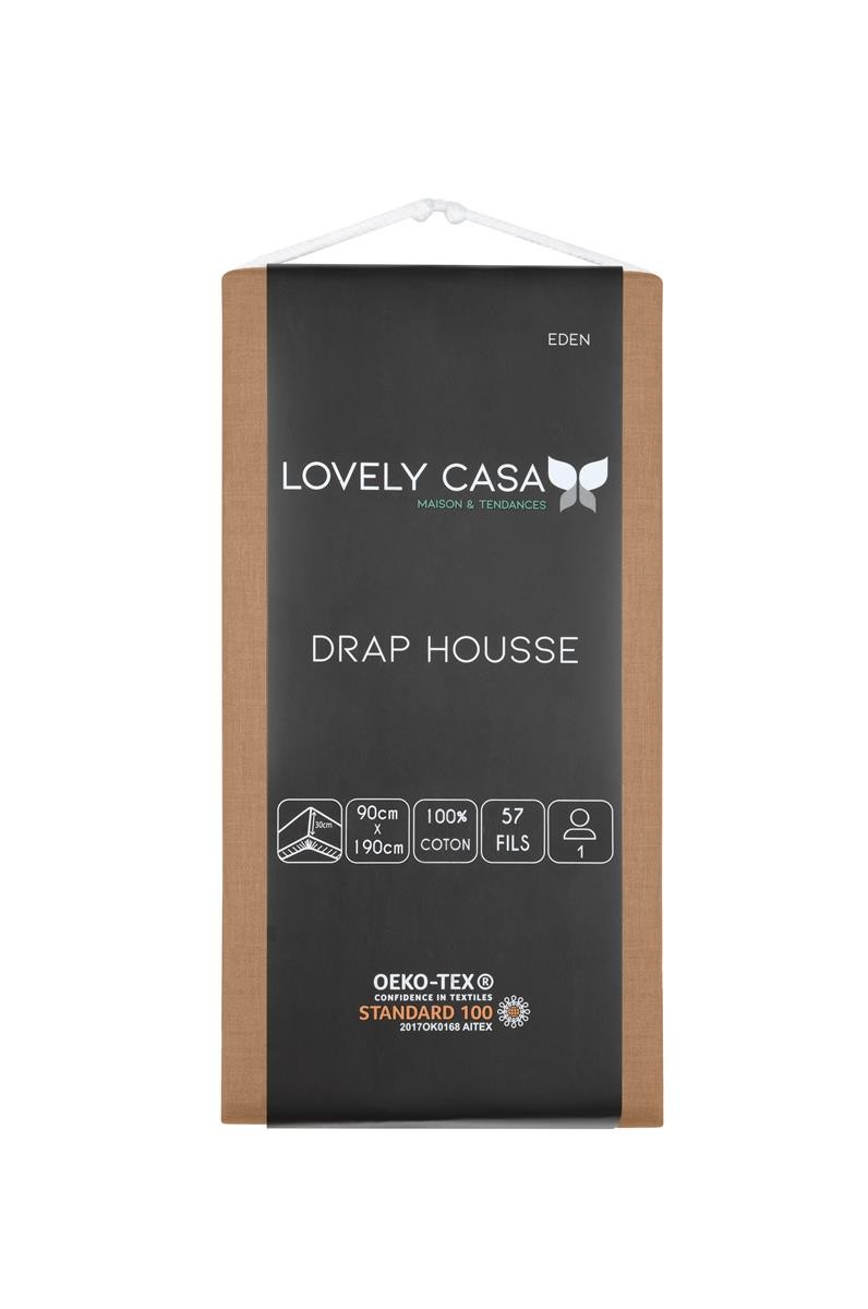 DRAP HOUSSE EDEN CURRY 90X190 cm DRAP HOUSSE EDEN CURRY 90X190 cm