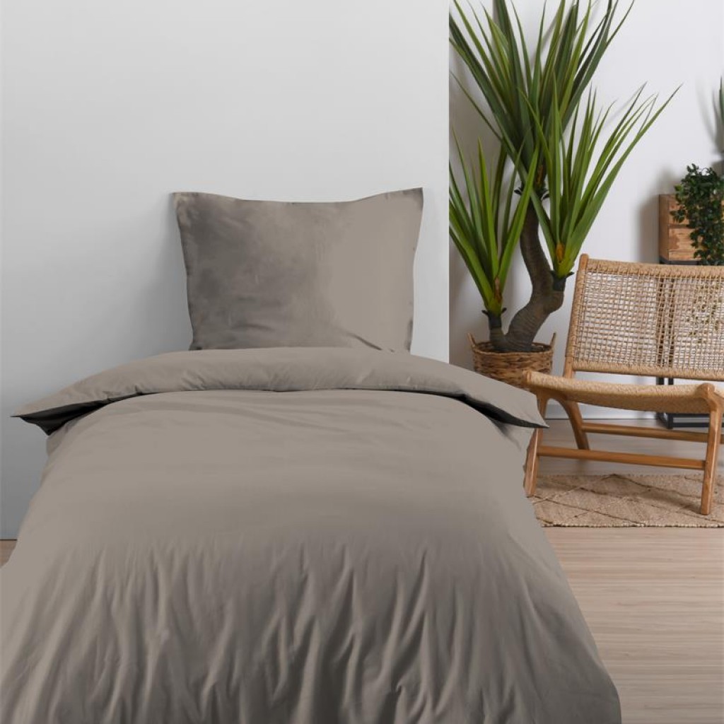 Drap Housse Stof 90 x 190 cm bonnet 30cm 57 Fils Coton Eden Lin