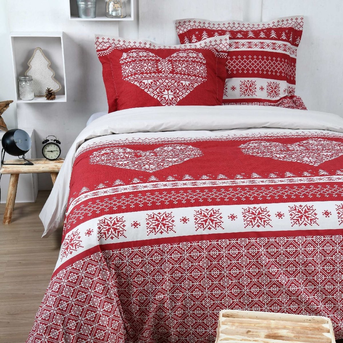 Parure de lit au style montagne chic 240 x 220 cm