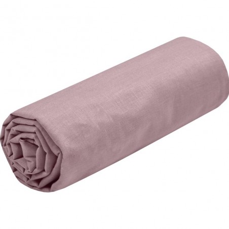 STOF - Drap Housse 140 x 190 cm Bonnet 30 cm 57 Fils Coton Eden Vieux Rose