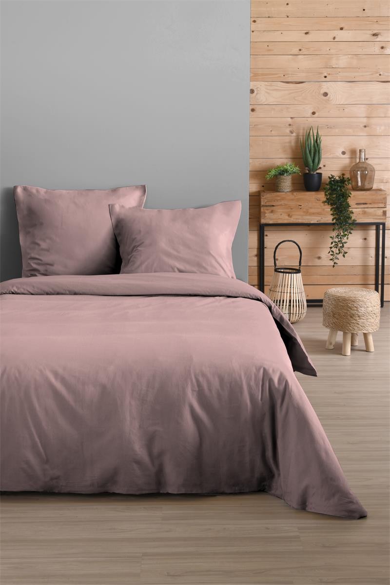 STOF - Drap Housse 140 x 190 cm Bonnet 30 cm 57 Fils Coton Eden Vieux Rose STOF - Drap Housse 140 x 190 cm Bonnet 30 cm 57 Fils Coton Eden Vieux Rose