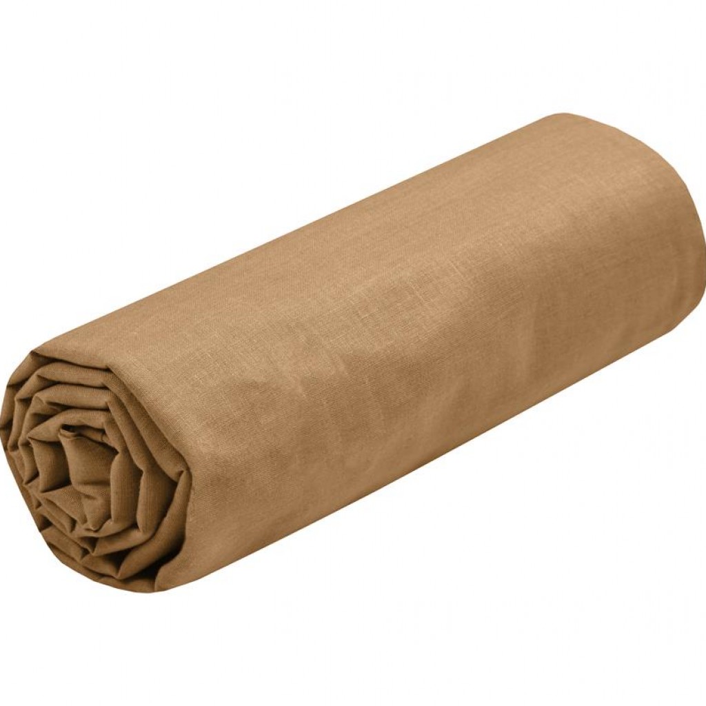DRAP HOUSSE EDEN CURRY 140X190/200 cm