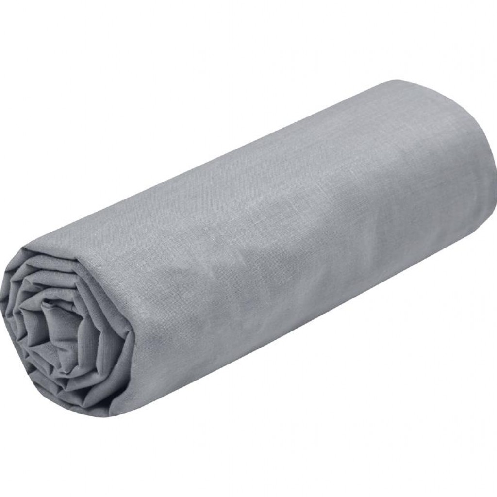 DRAP HOUSSE EDEN SOURIS 160X200 cm