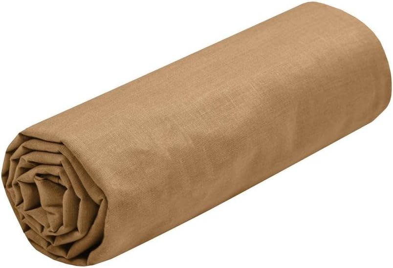 Stof - Drap Housse 160 x 200 cm Bonnet 30 cm 57 Fils Coton Eden Curry Stof - Drap Housse 160 x 200 cm Bonnet 30 cm 57 Fils Coton Eden Curry