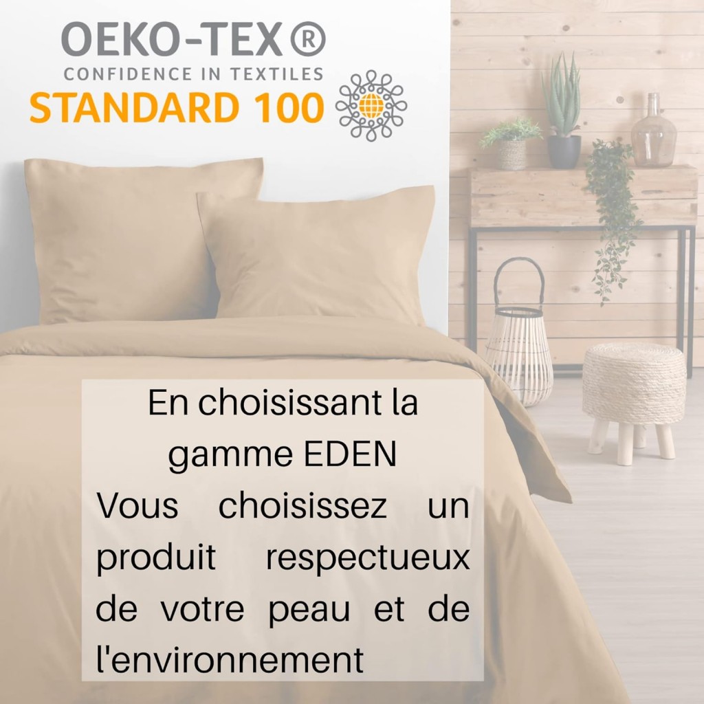 Stof - Taie de Traversin 45 x 185 cm Eden Coton Curry