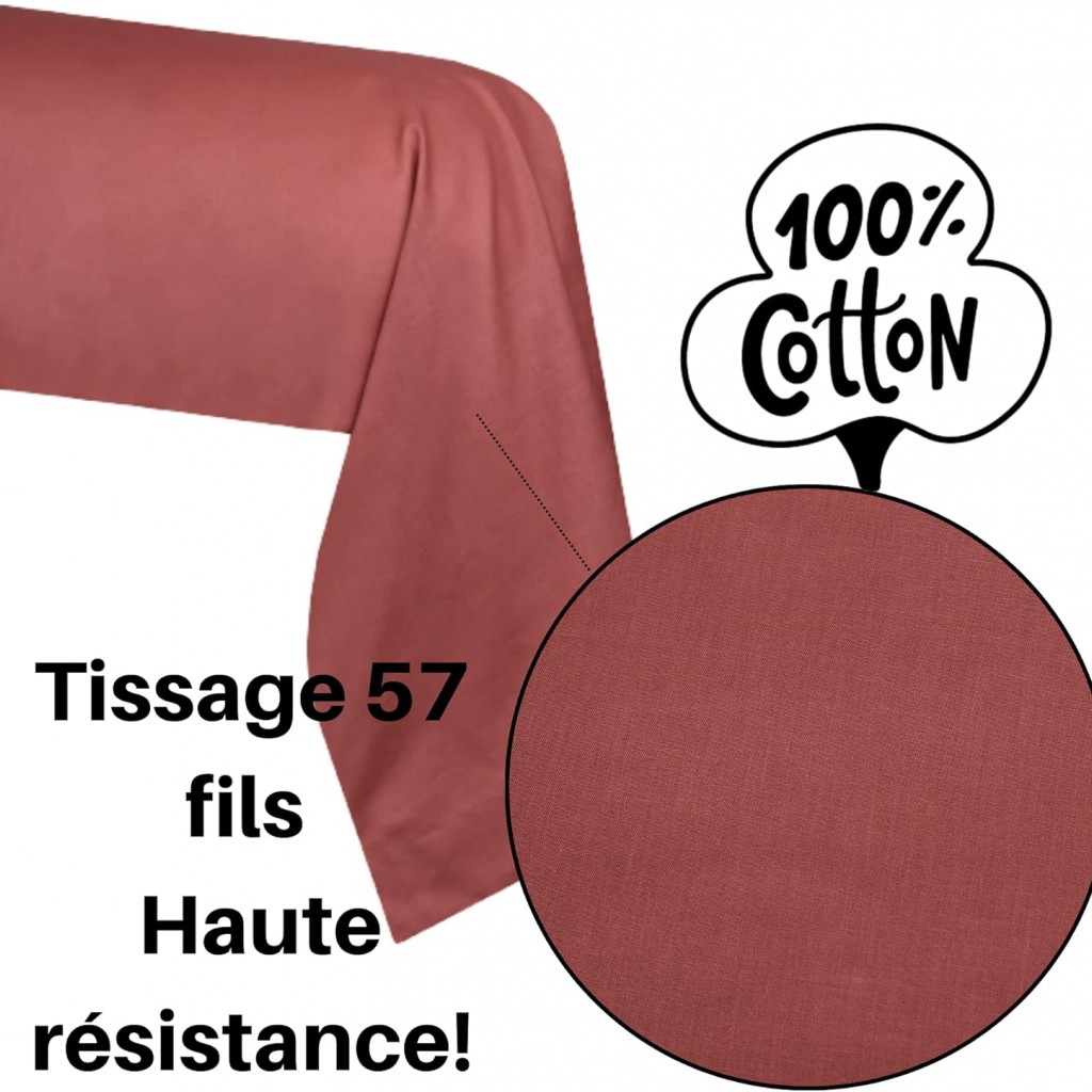 TAIE DE TRAVERSIN EDEN GRENACHE 45X185 cm