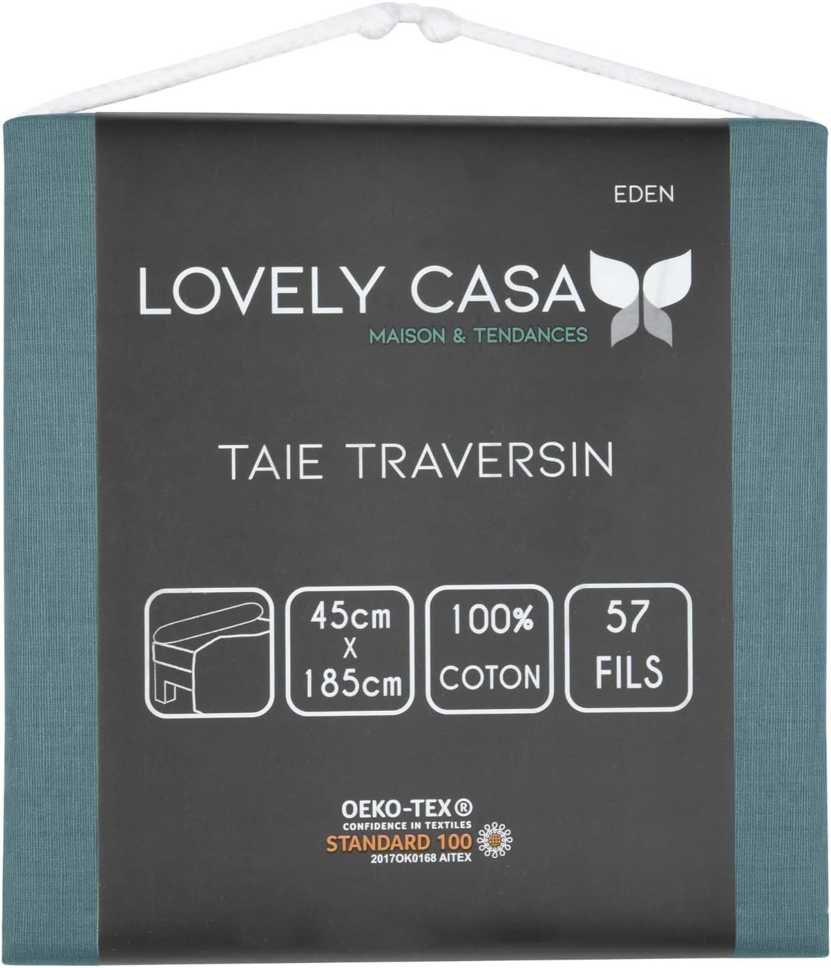 Stof - Taie de Traversin 45 x 185 cm Eden Coton Eucalytus Stof - Taie de Traversin 45 x 185 cm Eden Coton Eucalytus