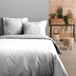 Stof - Housse de Couette 260 x 240 cm 57 Fils Coton Eden Blanc