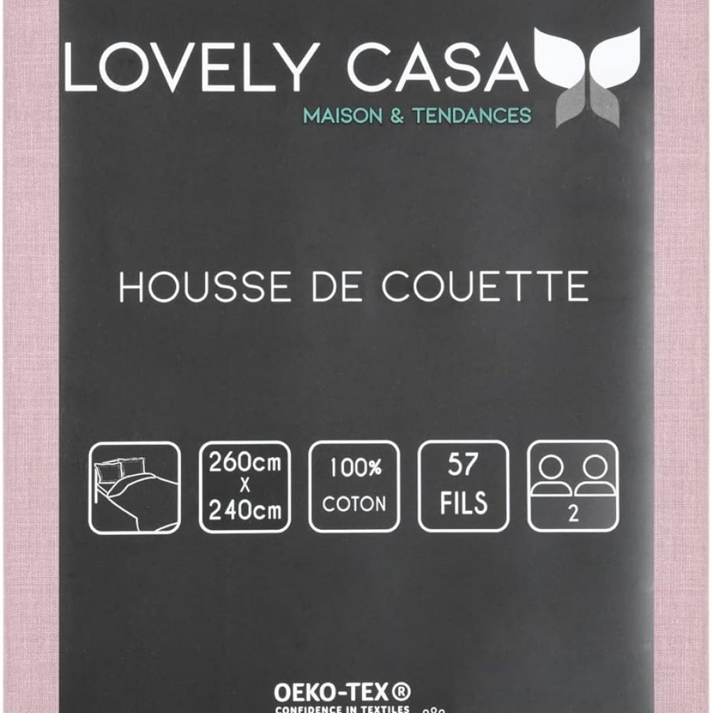 housse de couette rose pas cher