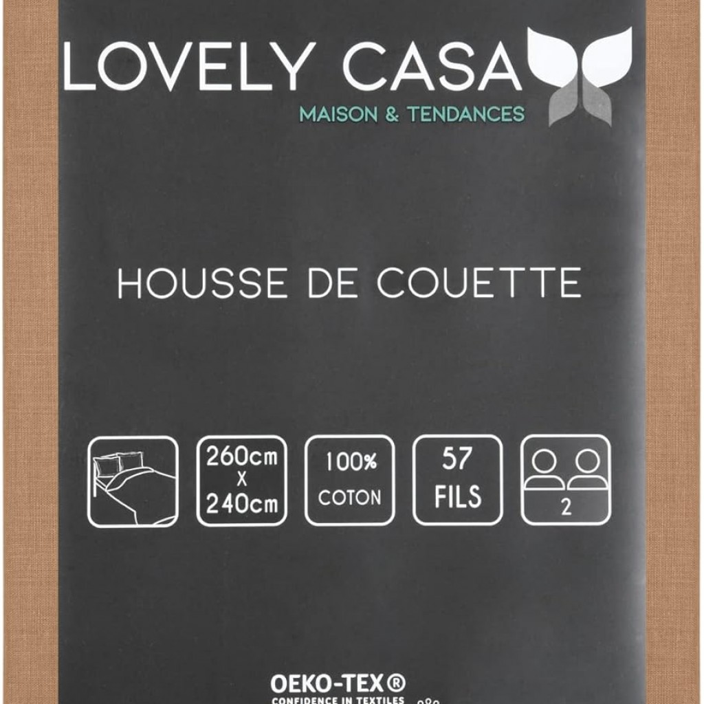 HOUSSE DE COUETTE EDEN CURRY 260X240 cm