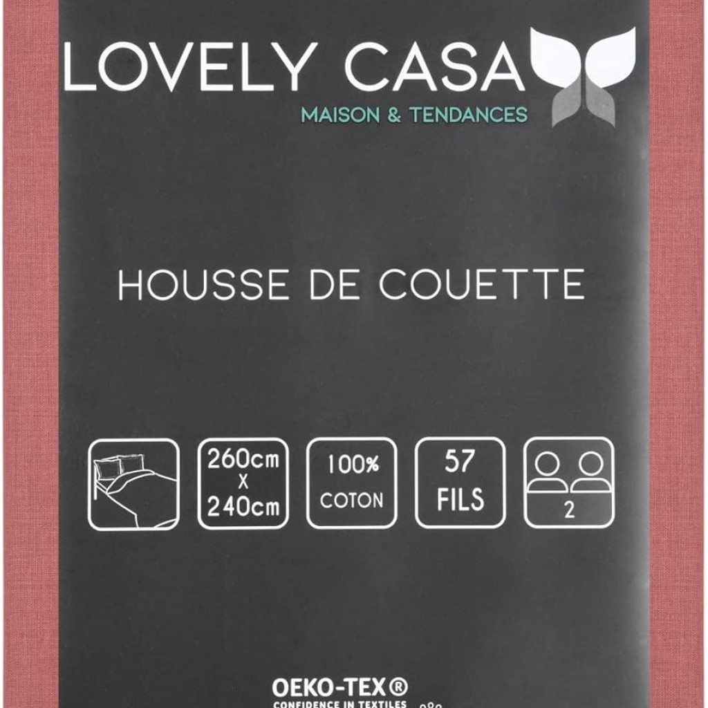 HOUSSE DE COUETTE EDEN GRENACHE 260X240 cm