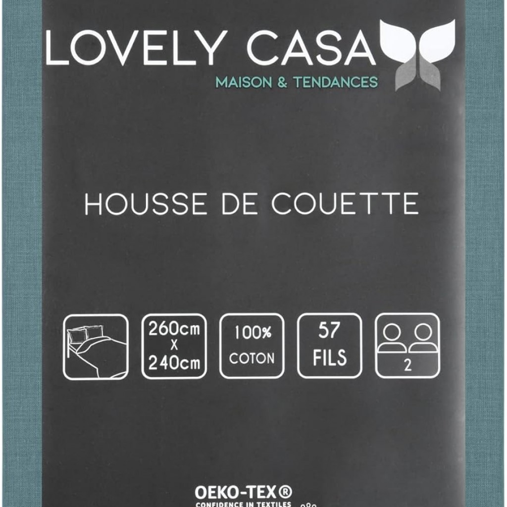 HOUSSE DE COUETTE EDEN EUCALYPTUS 260X240 cm