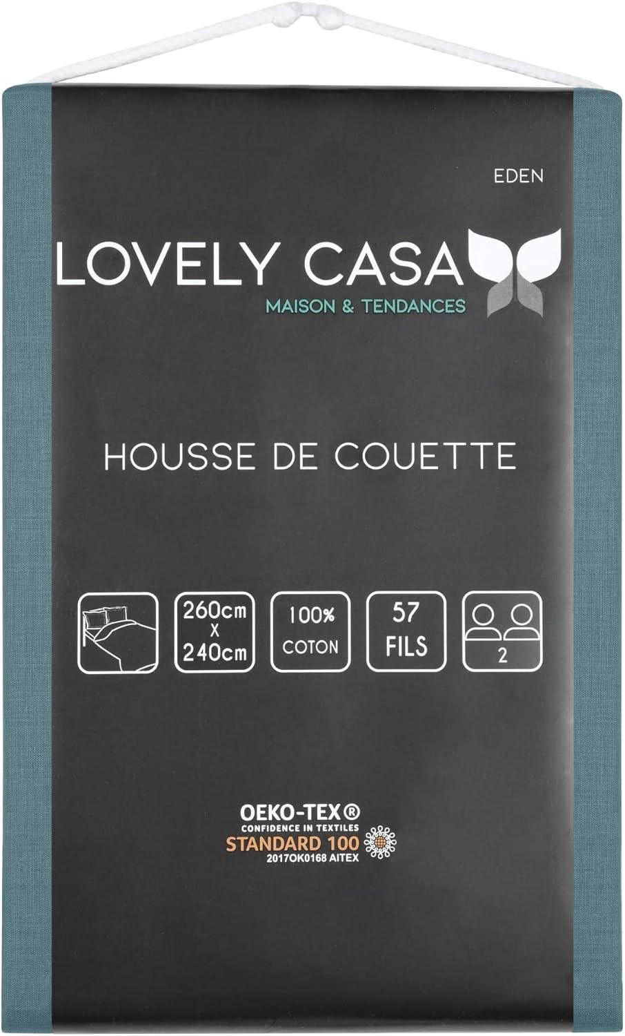 HOUSSE DE COUETTE EDEN EUCALYPTUS 260X240 cm