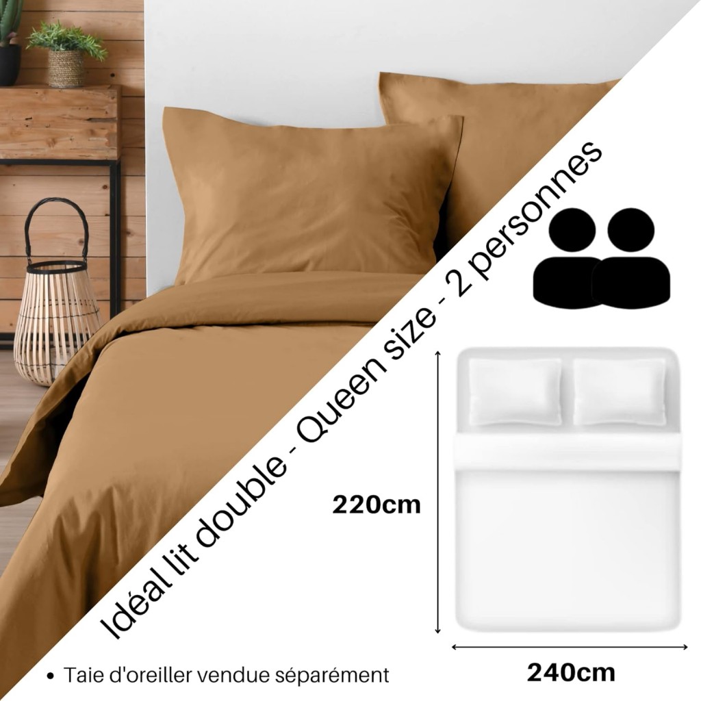 HOUSSE DE COUETTE EDEN CURRY 240X220 cm