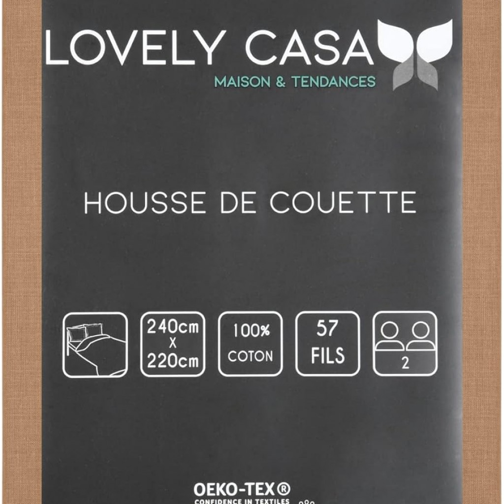 HOUSSE DE COUETTE EDEN CURRY 240X220 cm