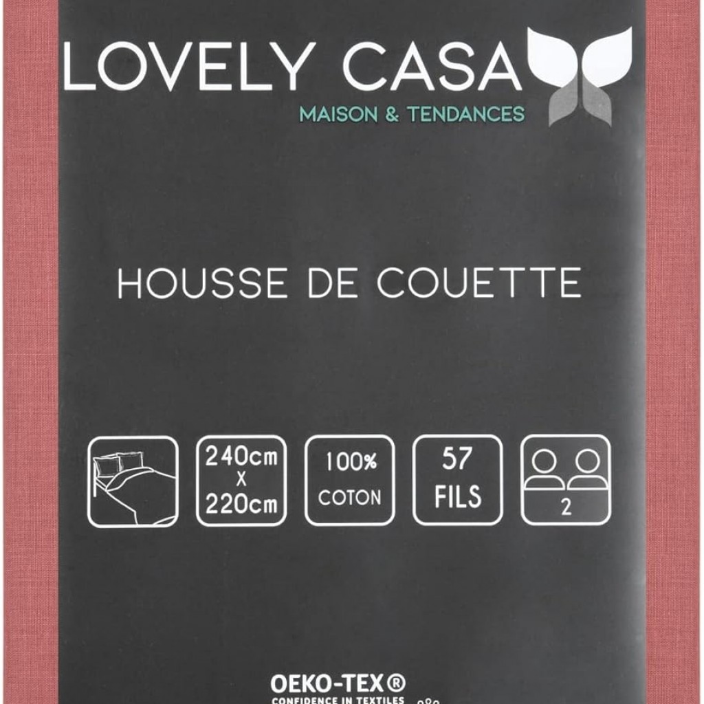 HOUSSE DE COUETTE EDEN GRENACHE 240X220 cm