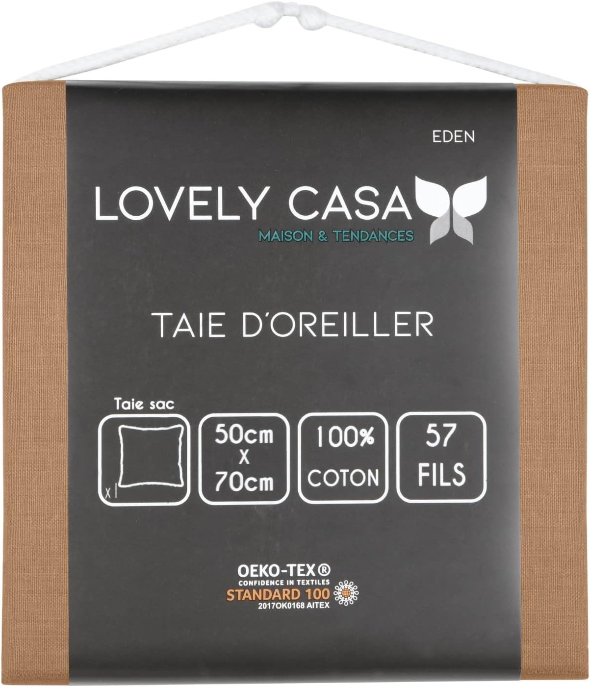 Stof -Taie d'Oreiller Sac 50 x 70 cm Eden Coton, Curry Stof -Taie d'Oreiller Sac 50 x 70 cm Eden Coton, Curry