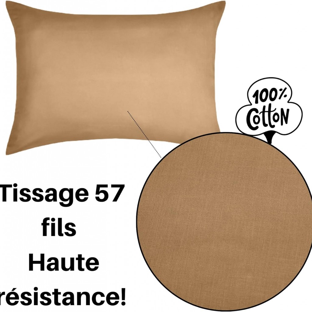 Stof -Taie d'Oreiller Sac 50 x 70 cm Eden Coton, Curry