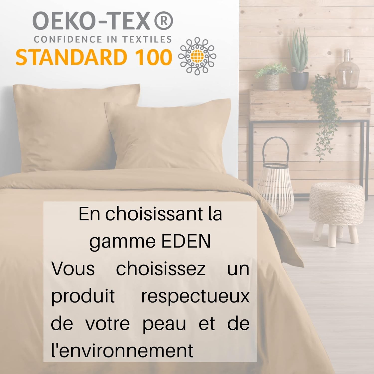 Stof -Taie d'Oreiller Sac 50 x 70 cm Eden Coton, Curry Stof -Taie d'Oreiller Sac 50 x 70 cm Eden Coton, Curry